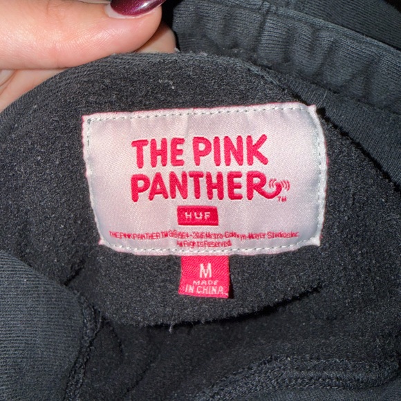 Huf Worldwide “Pink Panther” Hoodie Black Men’s Size Medium - Picture 2 of 6
